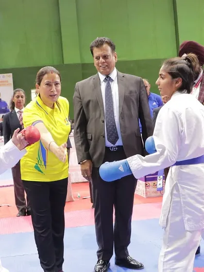 I am overseeing a bout at the 4th KIO National Championship in Dehradun, alongside the Hon’ble Minister of Youth Affairs and Sports, Smt. Rekha Arya.