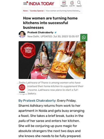 I was so humbled and grateful to see my little home kitchen featured in this India Today article. It’s a joy to share my passion for Bengali food, and this recognition means the world to me and my patrons.