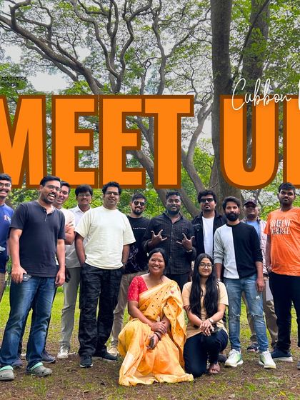 A promotional image for our Cubbon Park meetup, inviting new people to join our growing community.