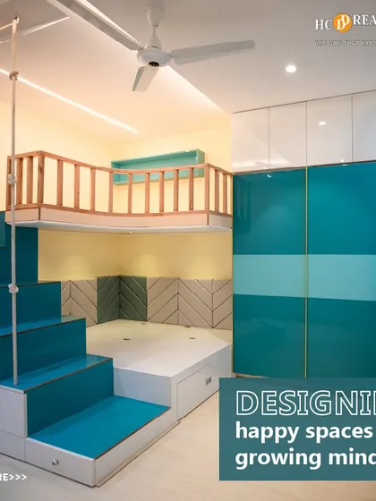 For this family, we created a complete kids' room solution in one compact unit. This custom bunk bed features integrated staircase drawers for toys, a comfortable sleeping area, and a playful design, proving that you don't need a large room to have it all.