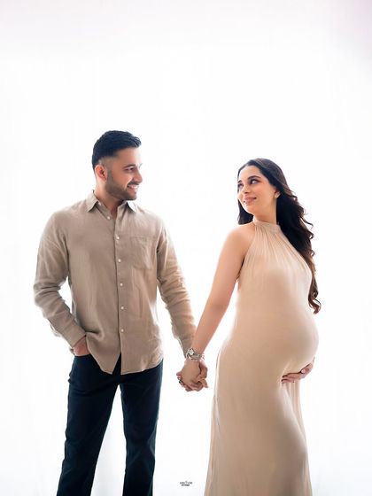 This happy couple is glowing. A simple, bright, high-key shot that captures their joy and excitement.