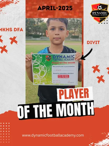 Congratulations to Divit, our Player of the Month for April. His hard work and discipline are an inspiration to everyone at the academy.