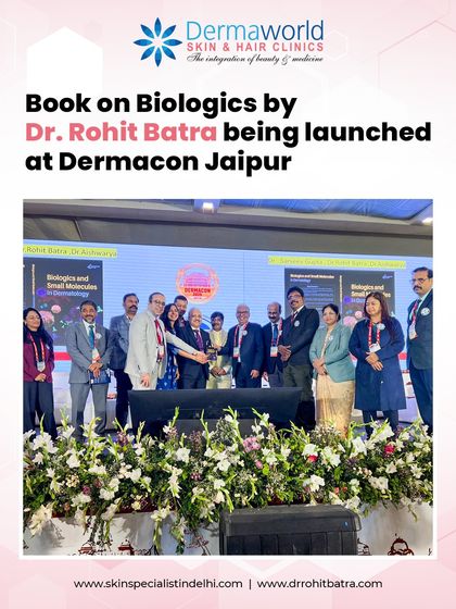 A proud moment for our clinic as my book on Biologics in Dermatology was launched at DERMACON Jaipur. This work is part of our ongoing effort to stay at the forefront of dermatological science and bring those innovations to our patients.