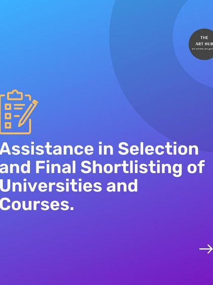 I provide assistance in the selection and final shortlisting of universities and courses, ensuring your choices align perfectly with your career goals and artistic style.