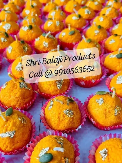 A large batch of Boondi Ladoo candles, each one handcrafted. In my workshops, you'll learn how to produce these consistently and beautifully.