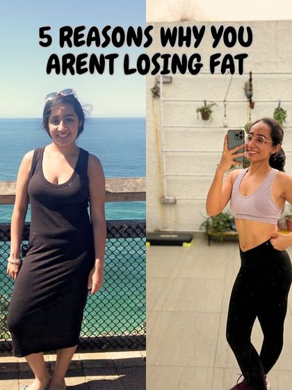 This before-and-after shot is paired with 5 reasons why you aren't losing fat, from making too many excuses to having the wrong mindset. It's a dose of tough love.