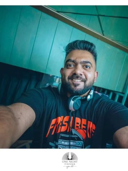 A quick selfie from the DJ booth. Always smiling when I'm playing the classics that I love.