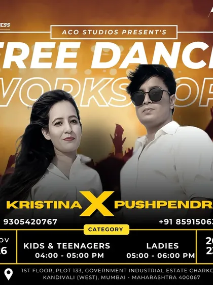 An example of a free dance workshop we hosted for kids, teens, and ladies. Keep an eye out for these events to get a taste of our classes at no cost.