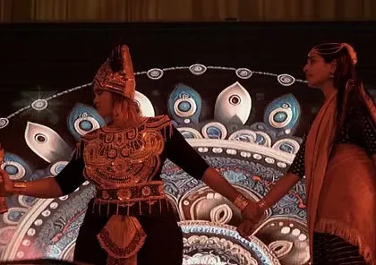 A powerful moment from our large-scale production of the "Ramayan." This 50-minute performance, featuring a cast of 30 students and professional artists, is an example of the incredible stage opportunities we provide for our community.