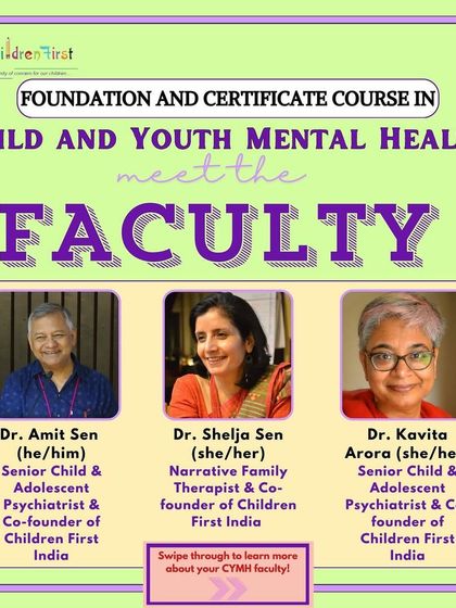 Meet the co-founders and senior psychiatrists and therapists leading our CYMH course. This image introduces the core faculty who bring their extensive experience to the program.