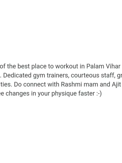 "One of the best places to workout in Palam Vihar." A review praising our dedicated trainers, courteous staff, and great facilities. We are here to help you see changes faster.