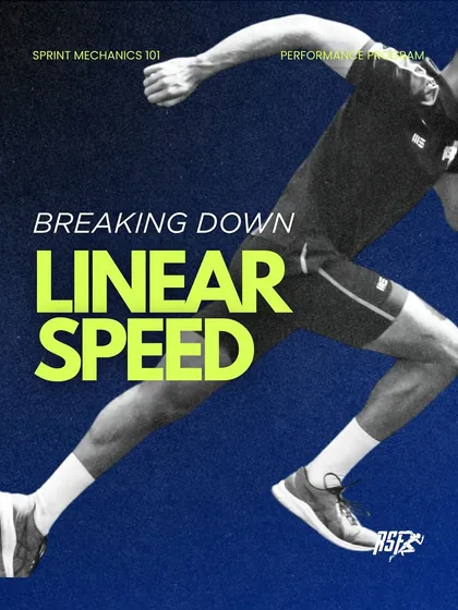 This is a breakdown of linear speed, a fundamental component of performance in most field and court sports.