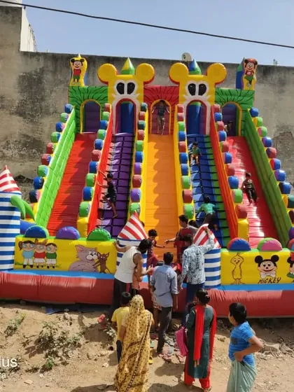 Our big sliding bouncies are a hit with kids and families, providing hours of fun at public events.
