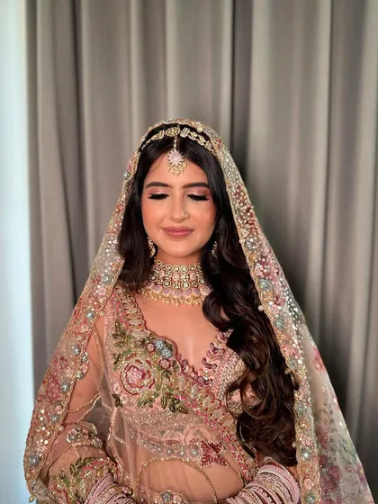 A pastel dream come true for Ruchita. This ethereal bridal look features soft colors and luminous skin for a truly magical glow.