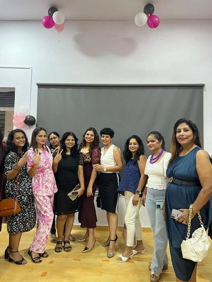 A group photo with the wonderful women who came to celebrate with us. Our community is everything.