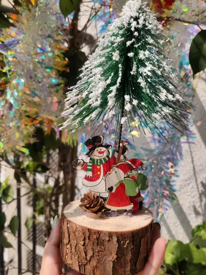 My Christmas decor collection includes everything from glittery reindeer and Santa-in-a-bauble ornaments to mini Christmas tree displays and festive lanterns.