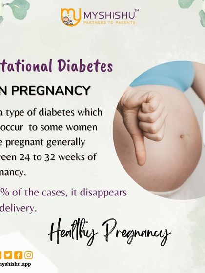Gestational diabetes is a type of diabetes that can occur during pregnancy, typically between 24 to 32 weeks. It's important to be aware of this condition, though in 90% of cases, it disappears after delivery.