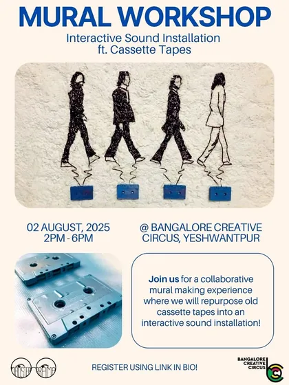 I have a deep sense of nostalgia for cassette tapes, and I love using them as a medium. The process of layering the tape is therapeutic, and it lends a unique texture and simplicity to my work, like in this recreation of The Beatles' Abbey Road album cover.