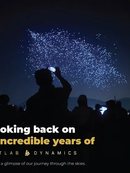 A graphic looking back on 9 incredible years, highlighting our major achievements like the Ambani pre-wedding show and setting 5 Guinness World Records.