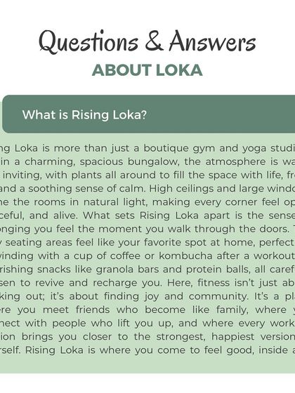 What is Rising Loka? We're more than a gym. We're a charming, spacious bungalow where you meet friends who become like family.