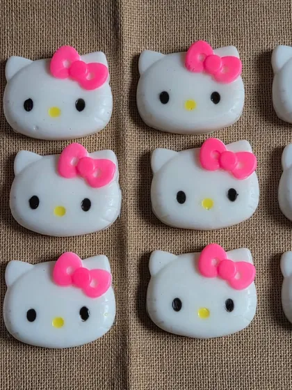 Classic Hello Kitty handmade soaps, a timeless favorite for birthday return favors. They are made with a gentle, skin-safe formula.