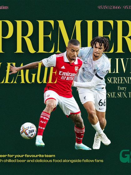 Game day is a big deal here. We screen Premier League matches live every weekend.