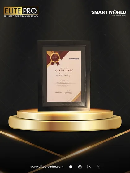 The 'Select League Certificate' from Smartworld, a symbol of our team's excellence and our strong standing as a real estate champion in the Gurugram market.