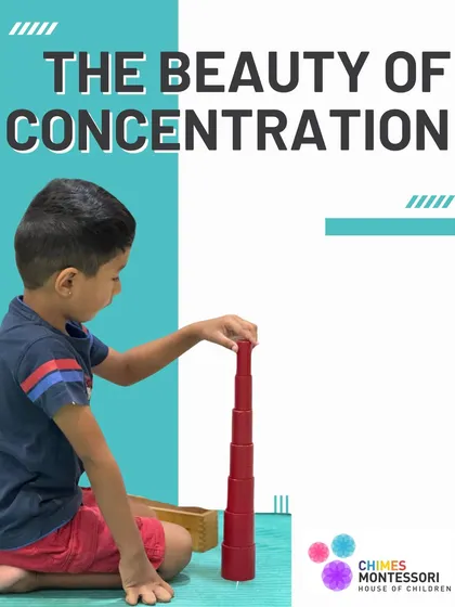 This is the beauty of concentration. In our classrooms, you will often find a child completely absorbed in their work, whether it's building with the red rods or tracing sandpaper letters. These quiet moments of deep focus are where inner discipline, confidence, and a true understanding of concepts are born.