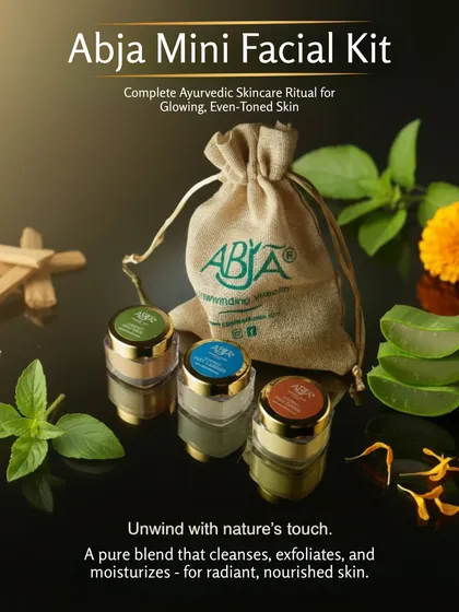 I created this Mini Facial Kit to bring a complete Ayurvedic ritual into your home. It’s a pure, three-step blend that cleanses, exfoliates, and moisturizes, providing radiant, nourished skin in a simple, travel-friendly pouch.