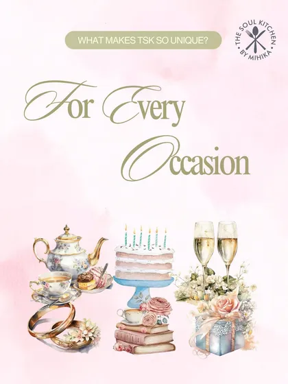 I cater to every occasion, from birthdays to high-teas, designing every detail to match your moment.