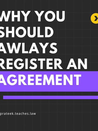 Registering an agreement is a crucial step to protect your rights and ensure the terms are legally binding. Here is why you should always consider it.