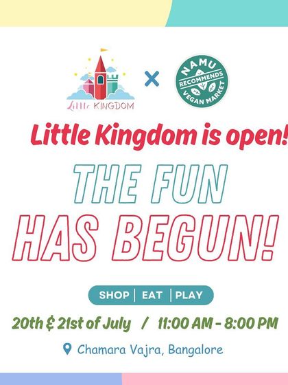 The fun has begun! An announcement graphic for our event in partnership with Namu Recommends Vegan Market, inviting everyone to come shop, eat, and play.