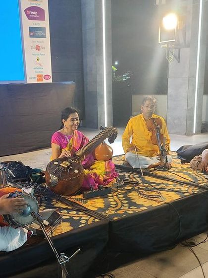 An outdoor concert in Whitefield, where the wind decided to join in. As a performing artist, you learn to embrace these challenges, it's all part of the adventure of live music.