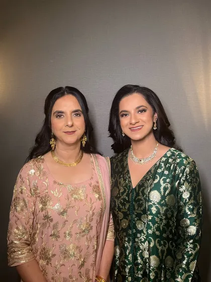 My beautiful bride Sanaa with her stunning mom. I had the pleasure of doing makeup for both of them, creating elegant and complementary looks.