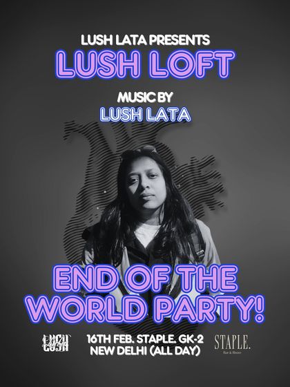 My own artist poster for the 'End of the World' party. As the host and curator, I set the tone for a night where DJs can embrace their softer, more eclectic sides.