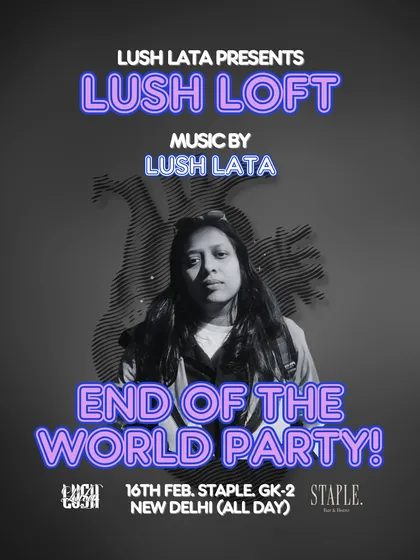 My own artist poster for the 'End of the World' party. As the host and curator, I set the tone for a night where DJs can embrace their softer, more eclectic sides.
