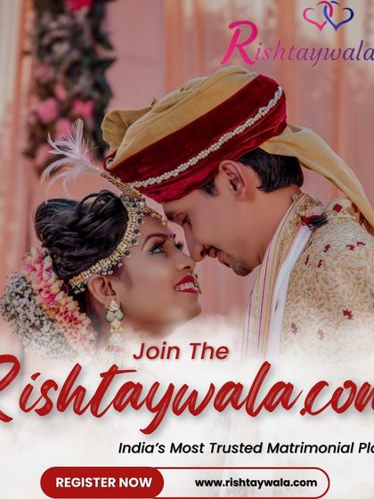 Join India's most trusted matrimonial platform. This ad encourages users to register now and start their journey.