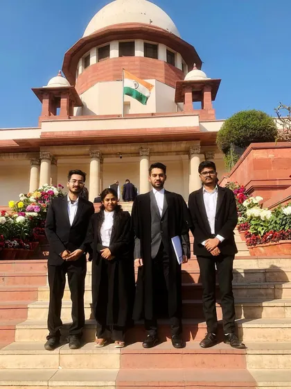 The February 2024 internship team at the Supreme Court. These visits are designed to be an immersive learning experience for every member of the batch.