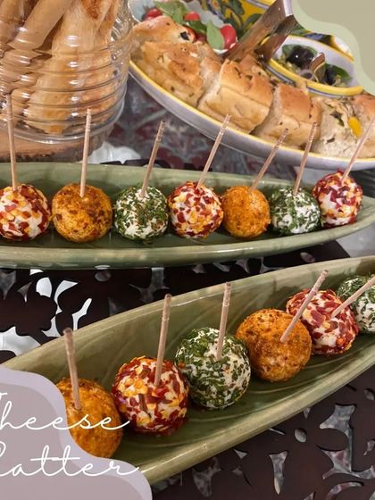 For a more formal presentation, we offer our assorted cream cheese balls on skewers. This makes them an elegant and mess-free addition to any event, from baby showers to corporate functions.