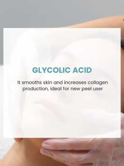 Glycolic Acid is a great choice for new peel users. It gently smooths the skin and increases collagen production for a refreshed look.