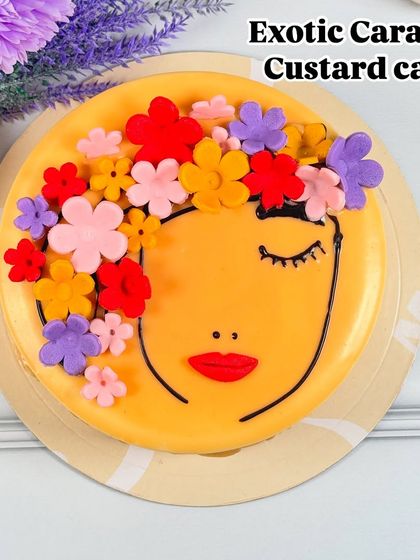 Our Exotic Caramel Custard cake offered a smooth, sweet flavor profile as part of our special collection celebrating women.