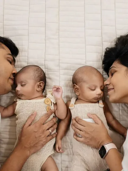 There is nothing more special than welcoming twins. I love capturing the beautiful symmetry and connection between parents and their two new arrivals in a relaxed, lifestyle setting.