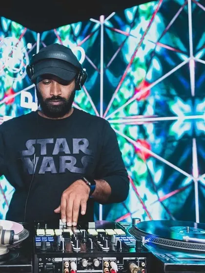 In the zone, surrounded by visuals and sound. I use the club's lighting and my music to build a complete sensory experience, whether it's a Star Wars theme night or a regular Saturday banger.