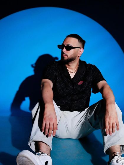 Call me Bluetooth, because I stay connected to the vibe. A few shots from a recent press shoot with a cool, electric blue theme.