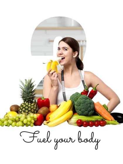 Step 2: Fuel your body. Eating a balanced diet rich in a variety of colorful fruits, vegetables, and lean proteins is essential for optimal health.