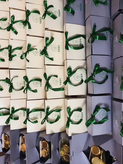 Seeing a large order come together is always a proud moment. These custom-branded boxes were for a grand launch event, showing how I can scale up to handle corporate and event gifting without losing the personal touch.