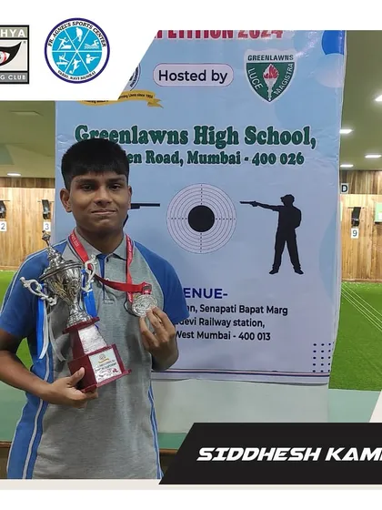 Siddhesh Kambli proudly displays his silver medal and trophy from the CISCE Regional Tournament. I take pride in helping my students achieve success in prestigious school-level competitions.