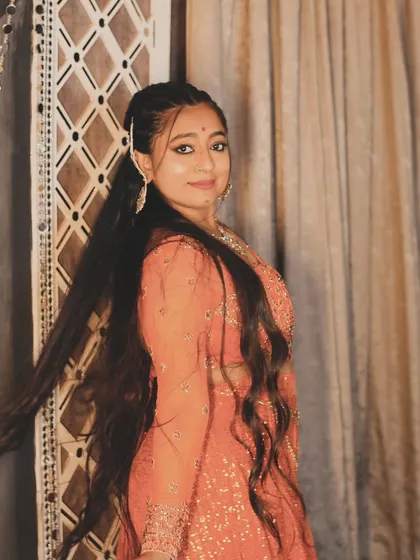 A candid shot from my 'Jhanjhariya' photoshoot. The hair flip is a must for any dance shoot!