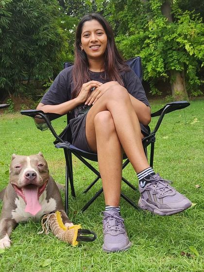 A perfect picture of a balanced dog. Spartan is completely relaxed, co-existing peacefully while I take a break. This is the result of meeting his physical and mental needs.