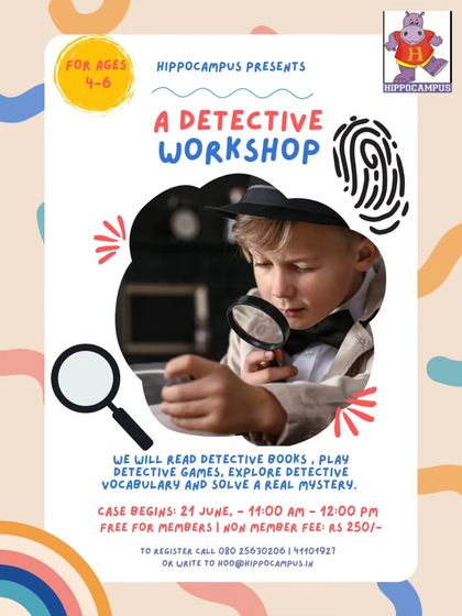 Put on your detective hats! In this workshop, we unravel mysteries, play memory games, and learn critical thinking skills to solve a real case. It's an adventurous time for all our little investigators.